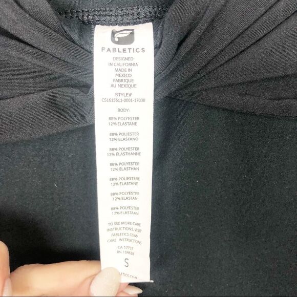FABLETICS | Wrap Waist Leggings Cropped Black S - Picture 8 of 8